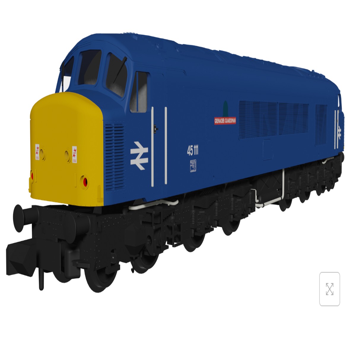 Rapido Trains N Gauge Class 45 45111 "Grenadier Guardsman" BR Blue with Sealed Beam Headlights (DCC Sound Fitted)