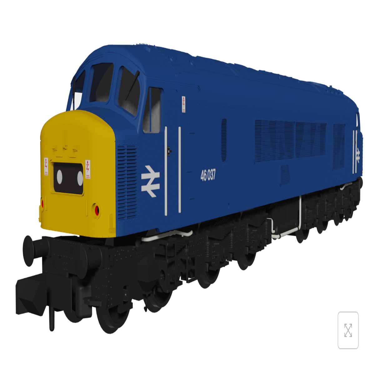Rapido Trains N Gauge Class 46 46037 BR Blue with Domino Headcodes (DCC Ready)