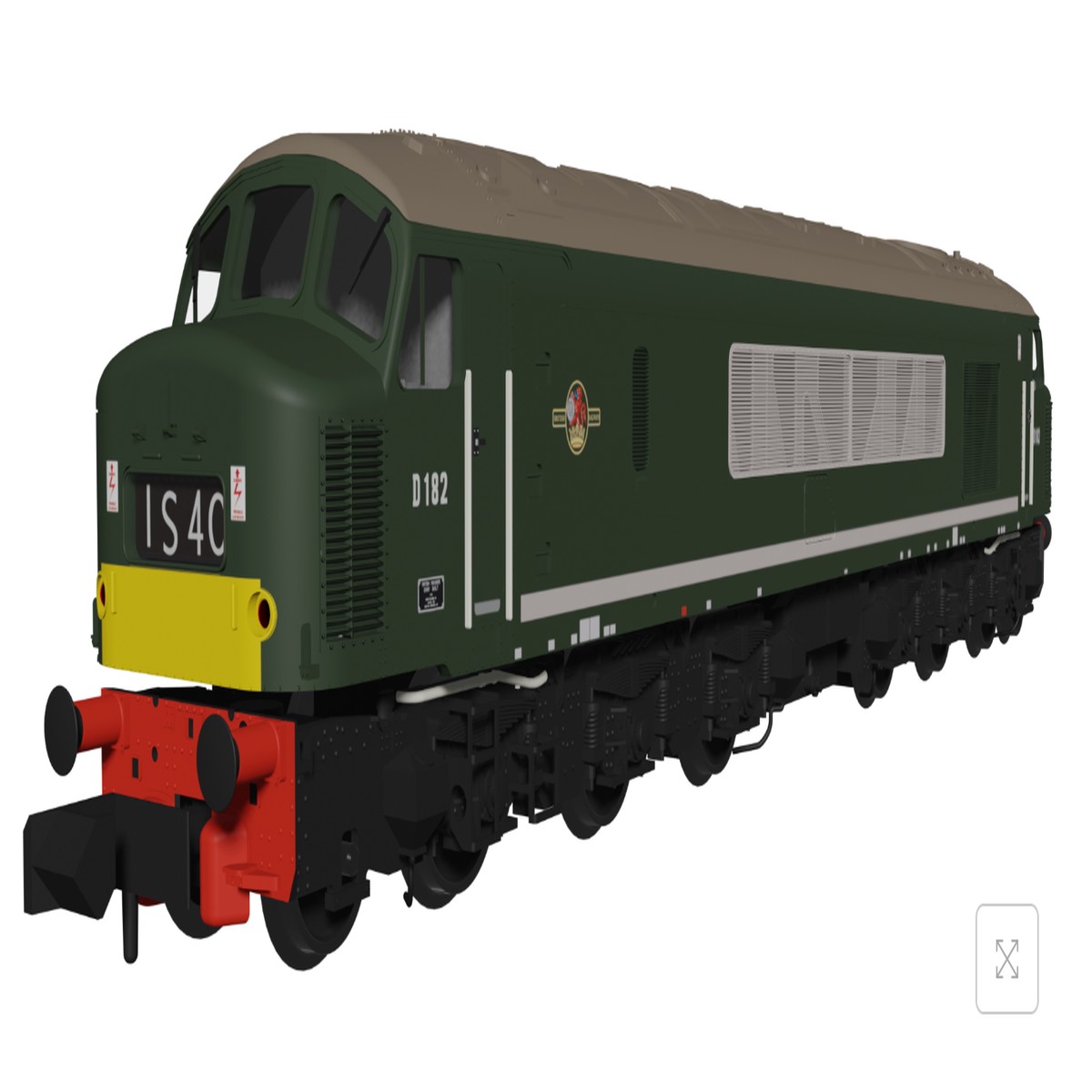 Rapido Trains N Gauge Class 46 D182 BR Green with Small Yellow Panels (DCC Ready)