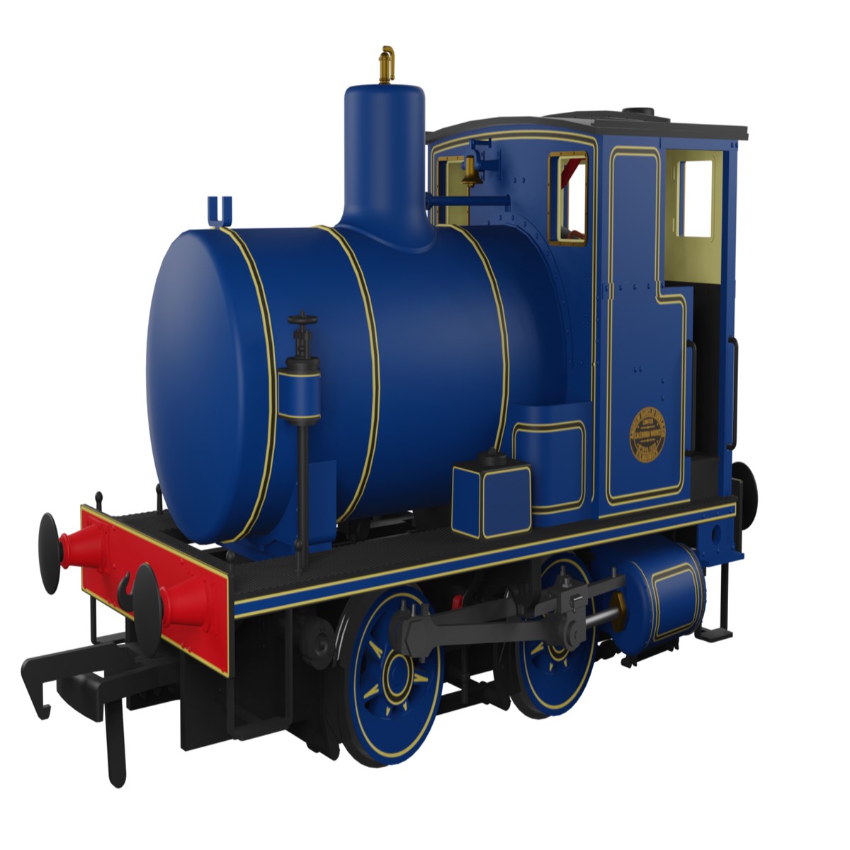 Rapido Trains OO Gauge Andrew Barclay Fireless 0-4-0 Lined Caledonian Blue DCC Sound Fitted – 965502