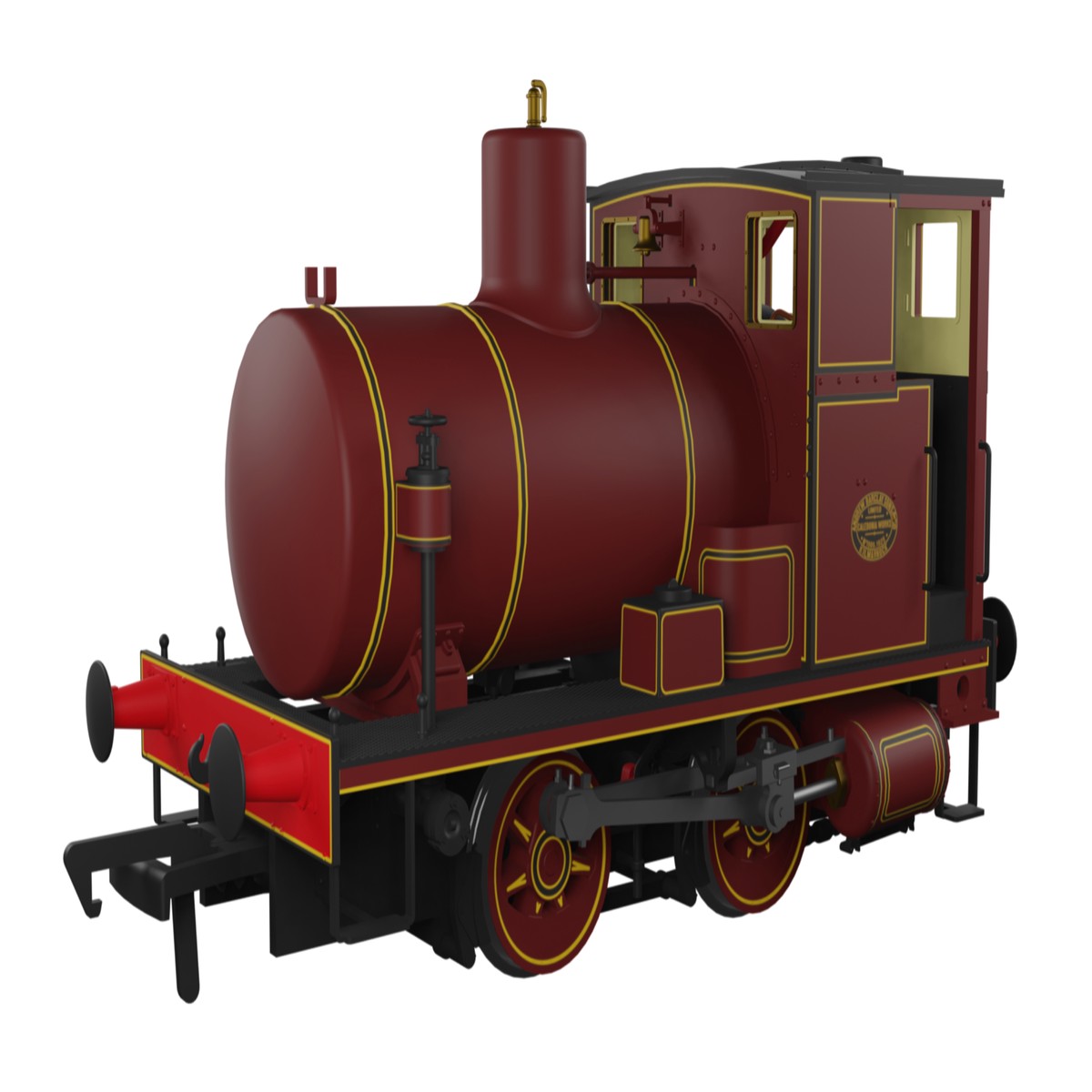 Rapido Trains OO Gauge Andrew Barclay Fireless 0-4-0 Lined Maroon DCC Sound Fitted – 965510