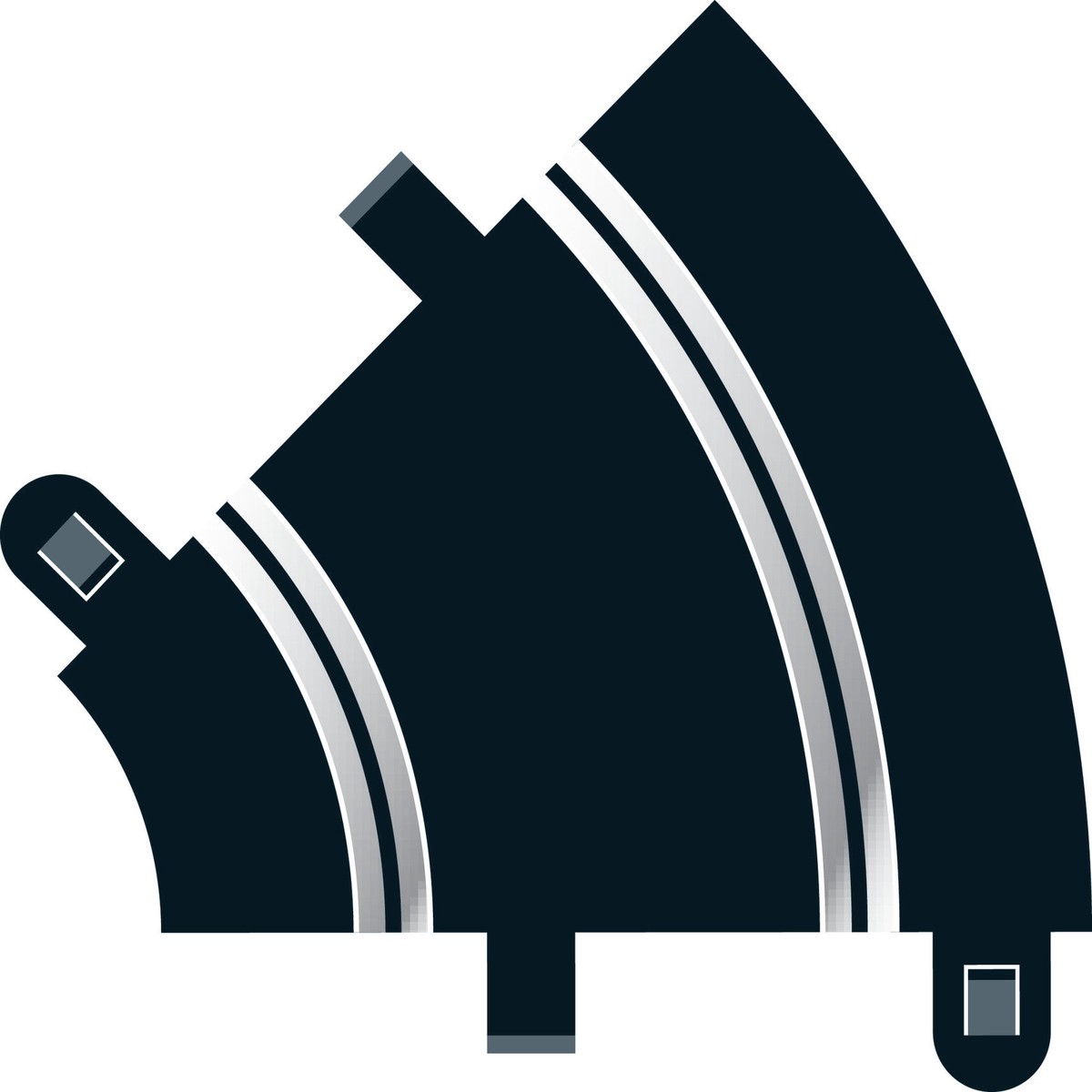 Scalextric Radius 1 Curve 45 Track x 2