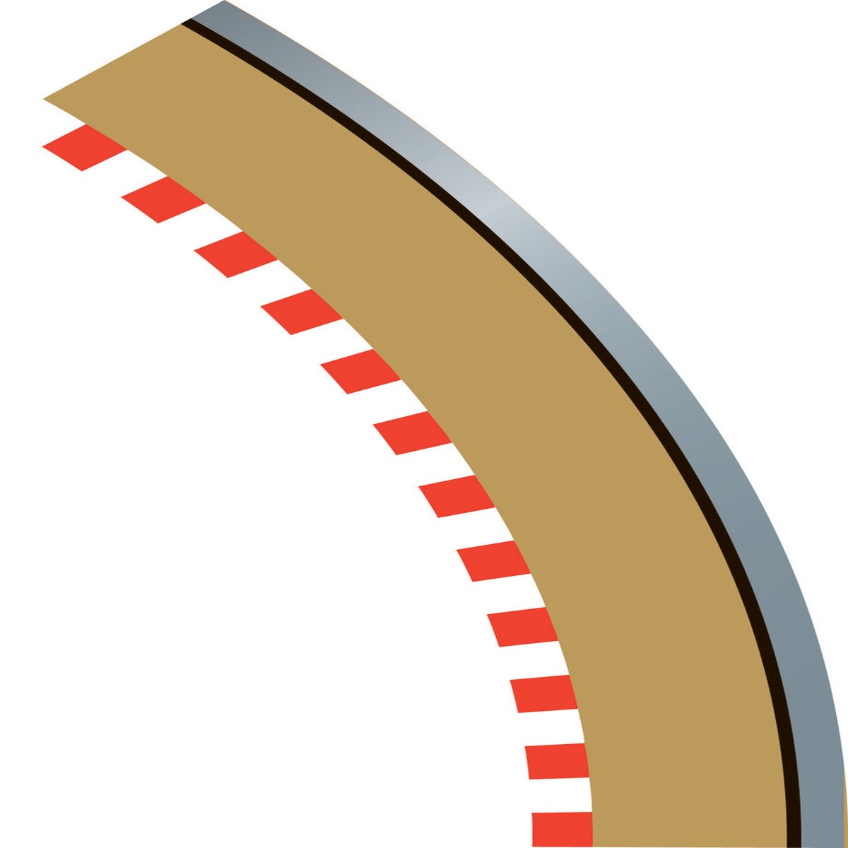 Scalextric Radius 2 Curve Inner Borders 45 x 4