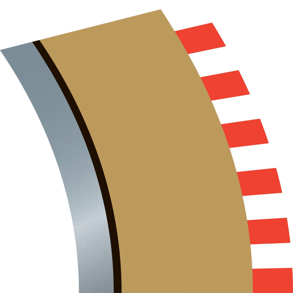 Scalextric Radius 3 Curve Inner Borders 22.5 x 4