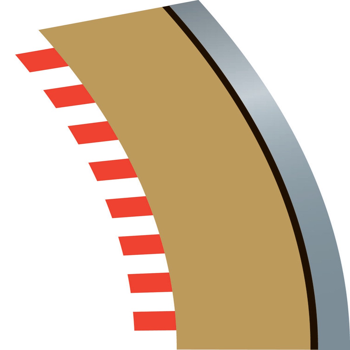 Scalextric Radius 3 Curve Outer Borders 22.5 x 4