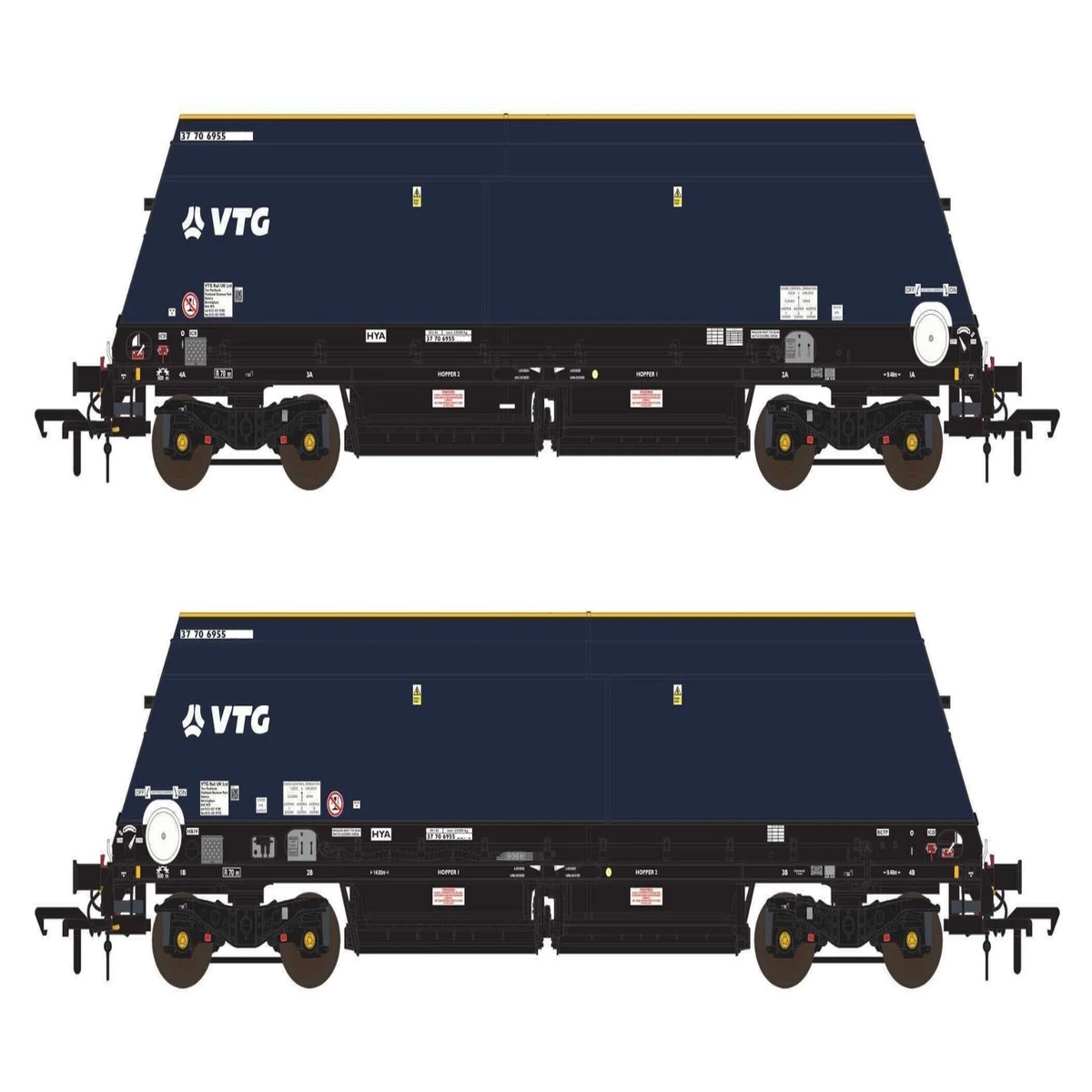 Accurascale Cutdown HYA ex-Biomass - Blue/Black with VTG branding - Twin Pack 2