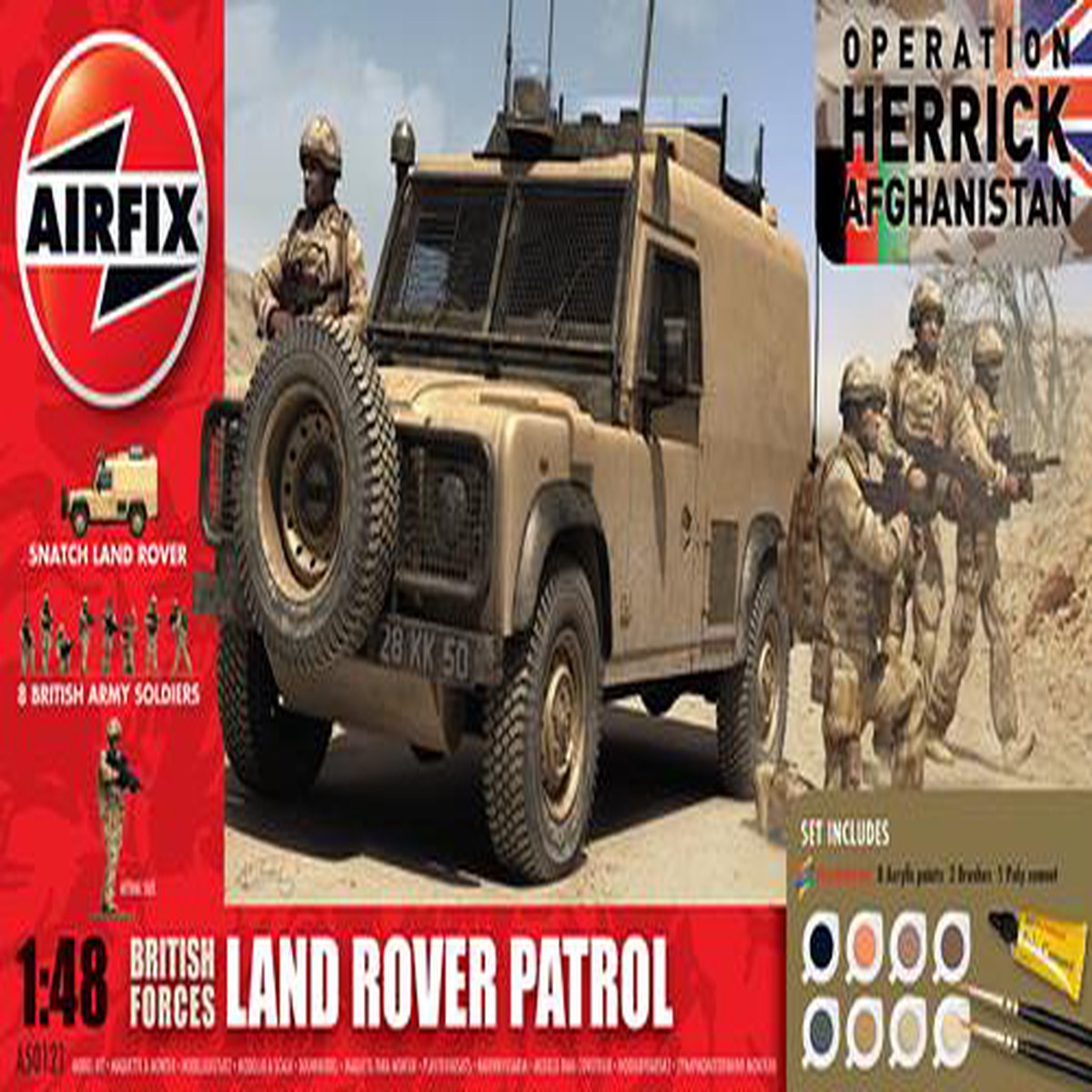 Airfix 1/48th Starter Set British Forces Land Rover Patrol