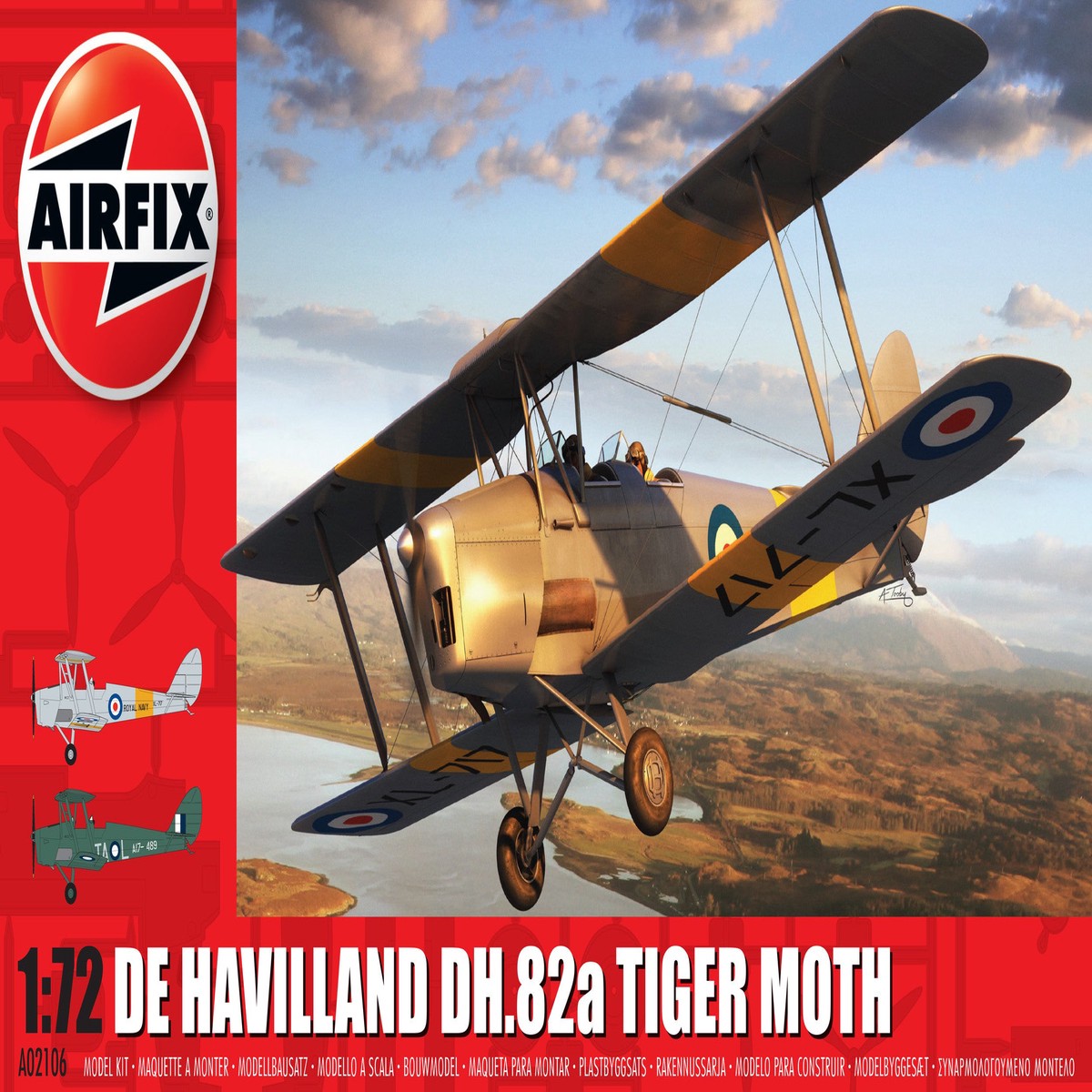 Airfix 1/72nd De Havilland DE.82a Tiger Moth (To Be Discontinued)