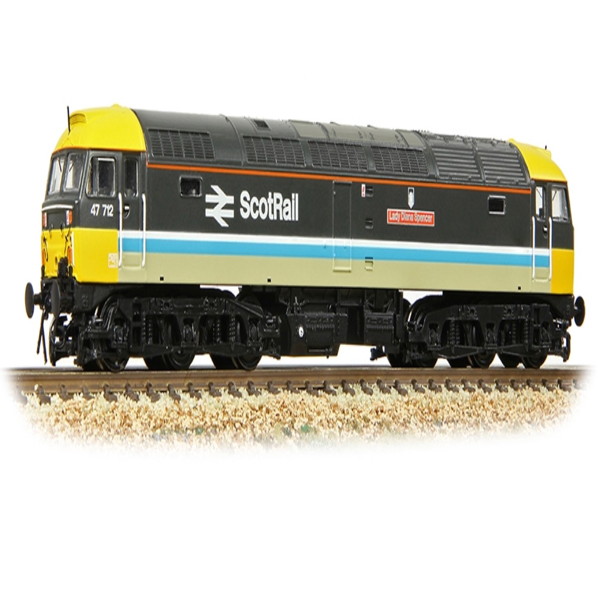 Graham Farish 372-245ASF  Class 47/4 No.747712 'Lady Diana Spencer' BR ScotRail - DCC Sound Fitted
