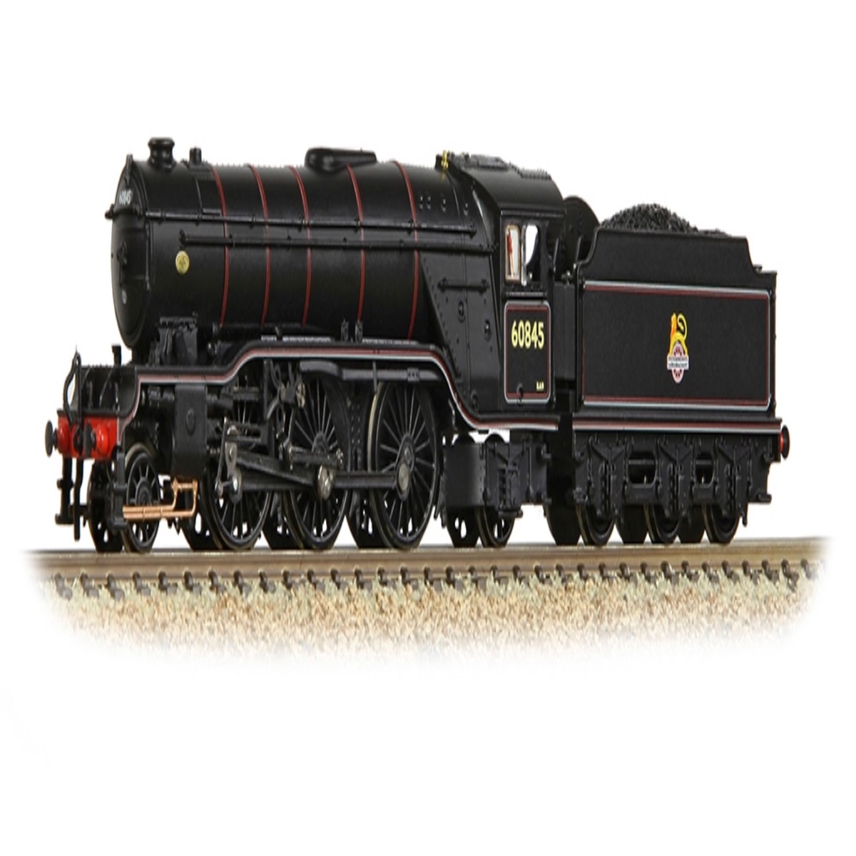 Graham Farish LNER V2 BR Lined Black 60845 (Early Emblem) 372-612SF (DCC Sound)