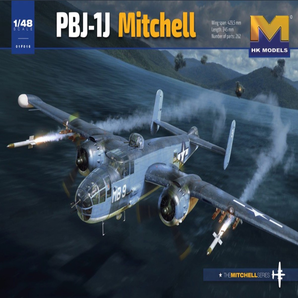 HK Models 1/48th Scale US Marine Corps PBJ-1J Mitchell Medium Bomber Aircraft