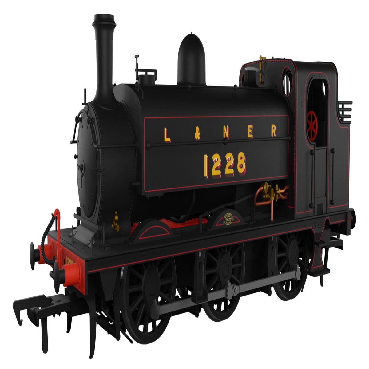 Rapido Trains OO Gauge LNER J52/2 No.1228 L&NER Black with Red Lining DCC Ready – 958003
