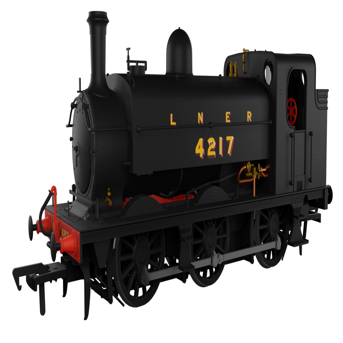 Rapido Trains OO Gauge LNER J52/2 No.4217 LNER Plain Black with Shaded Lettering DCC Sound Fitted - 958505