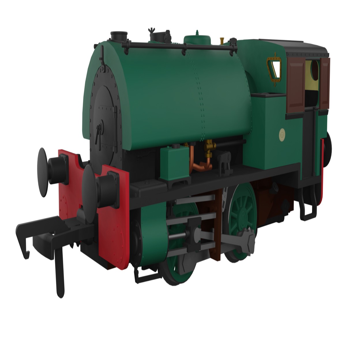 Rapido Trains OO Gauge Port of Par Bagnall Unlined Dark Green Judy - DCC Sound Fitted - 968503