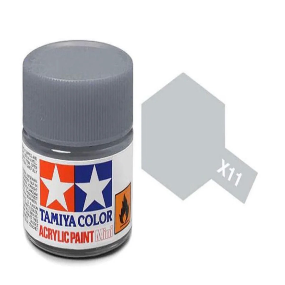 Tamiya Acrylic Paint 10ml - X11 Metallic Chrome Silver