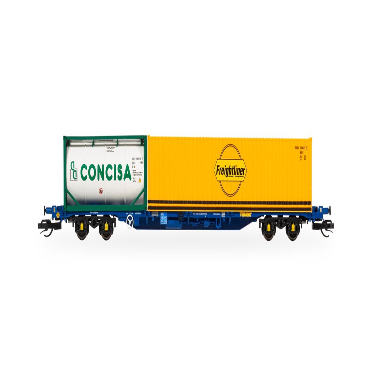 Hornby TT:120 TOUAX KFA Container Wagon with 1 x 20 & 1 x 40 Containers – TT6031