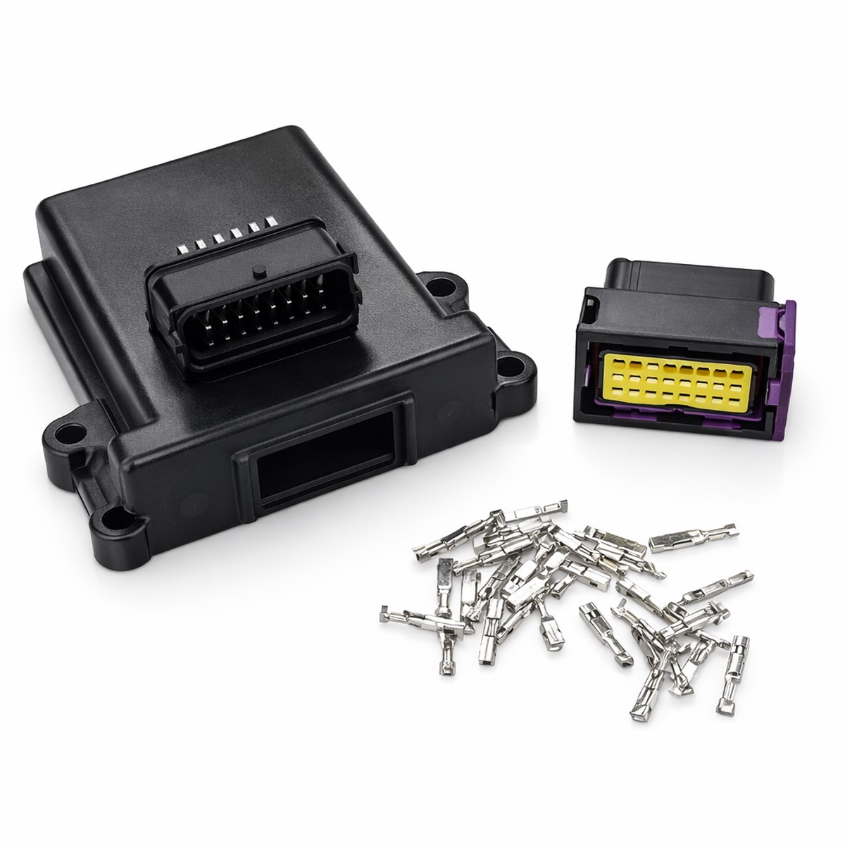 1 Kit Set 24 Pin Way Auto Plastic ECU Enclosure Box With Matching Male And Female 24P FCI Connectors